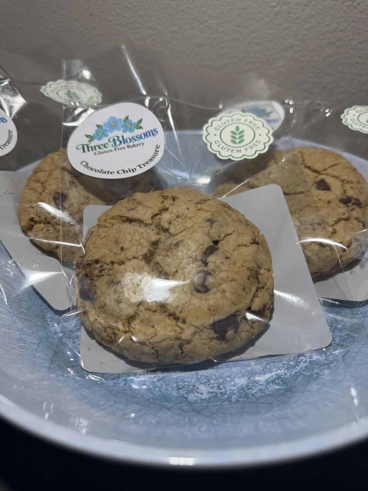 A close look at Three Blossoms Bakery’s Chocolate Chip Treasure cookies